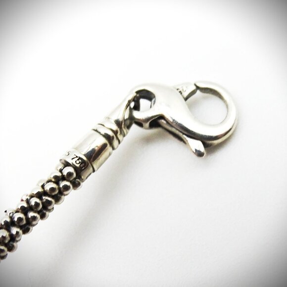 LAGOS Caviar Collection Sterling Silver & 18K Gold Pendant & Chain Necklace - Picture 10 of 12